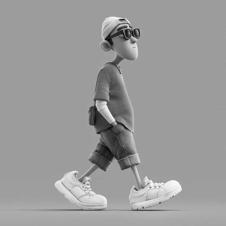 The same image converted to grayscale brightness using the luminance formula