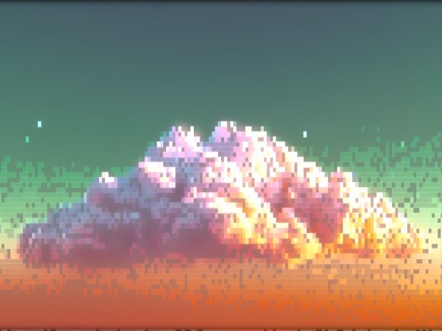Photo rendered in the Block style, Full blocks