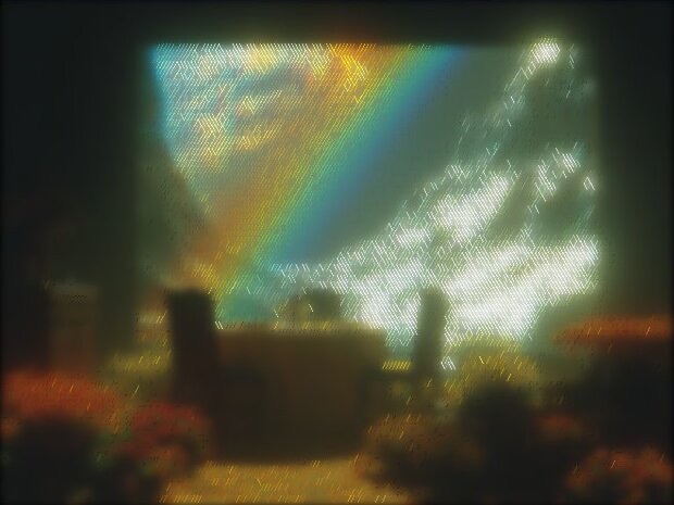 Photo rendered in the Diagonal style, Woven hatch