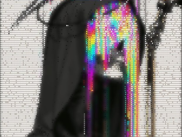Photo rendered in the Diamond style, Faceted look
