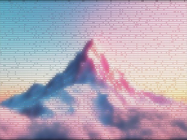 Photo rendered in the Dots style, Fine dot grain