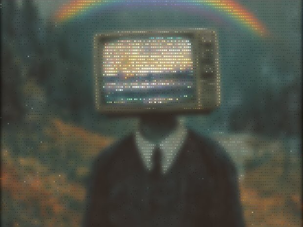 Photo rendered in the Dots style, Bold dots