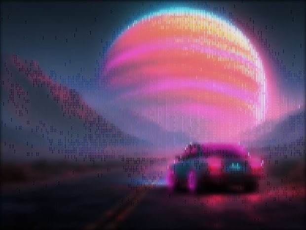 Photo rendered in the Lines style, CRT lines
